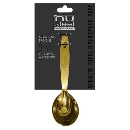 NUSTEEL NuSteel TG-MSP 4G Stainless Steel Measuring Spoon - Set of 4  Gold TG-MSP 4G